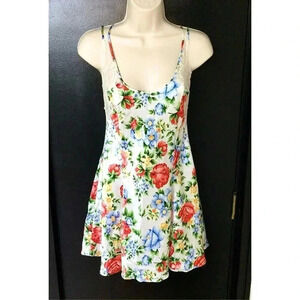 Vintage Victoria's Secret Womens Multi Floral Lingerie Chemise Nightgown Small